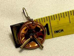 Unique Copper earrings that look like Drums thumbnail 4