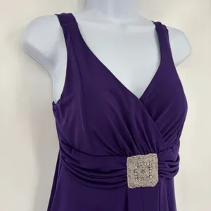 Enfocus Studio Y2K Babydoll Dress Sz 10 Rhinestone Buckle Cocktail McBling Glam thumbnail 4