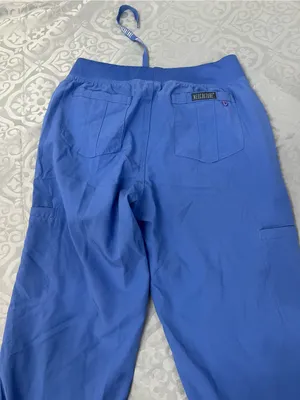 Med Couture Straight-Leg Scrub Pants in Periwinkle thumbnail 7