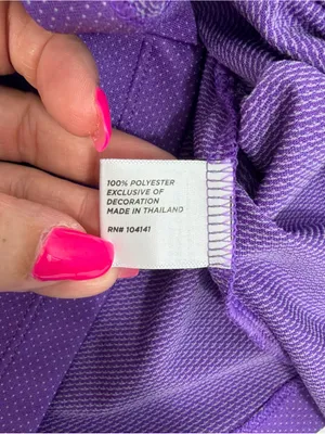 Lady Hagen Women's Golf Tank Top With Ruched Side Size Small Purple Polka Dot thumbnail 11
