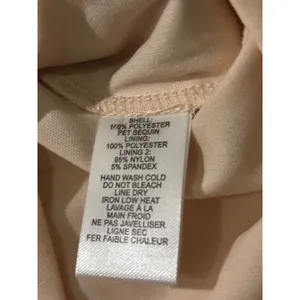 Lulus Rose Gold Sequin V-Neck Shift Mini Dress 3/4 Sleeve Small thumbnail 7