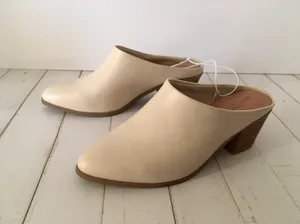 Heeled Mules, Size 5 1/2 Tan thumbnail 6