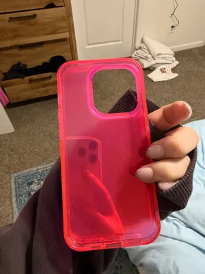 Pink iridescent phone case for iPhone 15 Pro thumbnail 2