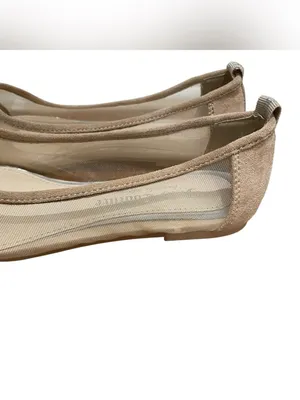 Juicy Couture Penny Rhinestone Mesh Ballet Flats Sheer Beige Womens Size 7 Y2K thumbnail 3