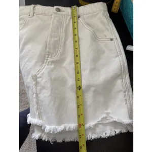 Free People Women's Brea Cotton Cutoff Denim Skirt Deco 28 thumbnail 6