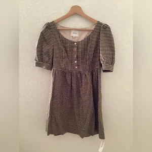 Reformation NWT Cypress Mini Dress Gingham Babydoll thumbnail 2