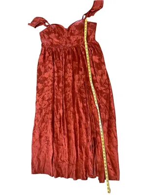 Azazie Atelier Terracotta Floral Jacquard Maxi Dress Size 18 thumbnail 11