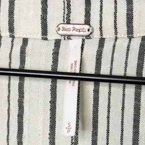 Free People Rhythm Of The Night Striped Tunic Top Ivory Black Women’s Size Small thumbnail 9