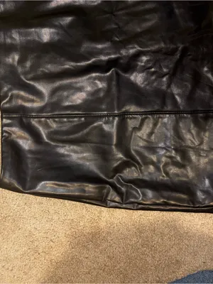 Abercrombie & Fitch Black Faux Leather Mini Skirt thumbnail 5