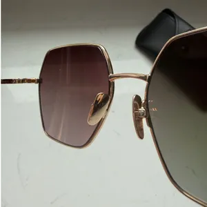 DIFF Harlowe Gold Taupe Flash Geometric Sunglasses New With Case thumbnail 11