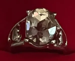 &merci Elegant/Classic Design Sparkling Gemstone w/ Small Heart Design Ring Size 8 thumbnail 1