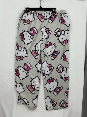 Hello Kitty Pajama Bottoms - Pink and White women thumbnail 2