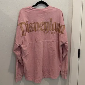 Disney Parks Pink Spirit Jersey Glitter‎ “D” Est. 1955 Long Sleeve Oversized Top thumbnail 5