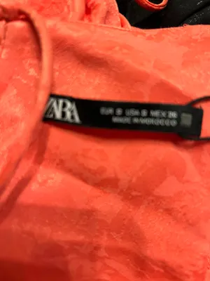 ZARA NWT Coral Colored Slip Dress, S thumbnail 3