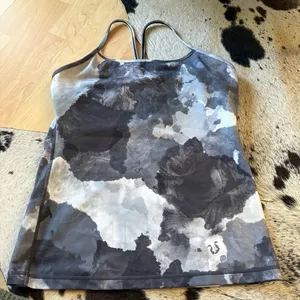 LULULEMON Power Y Tank White Coal‎ Tinted Canvas Super Size 10 thumbnail 3