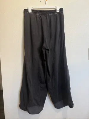 Daily Practice Anthropologie Charcoal Wide Leg Zip Hem Pants Utility Y2K thumbnail 7
