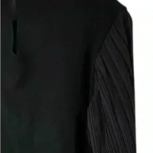 Sioni Women's Black Sheer Pleated Sleeve Mock Neck Blouse Size M‎ thumbnail 12