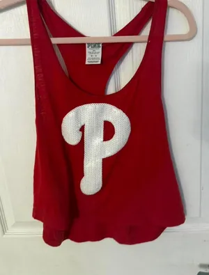 Victoria's Secret x 5th & ocean red Philadelphia Phillies tank thumbnail 1