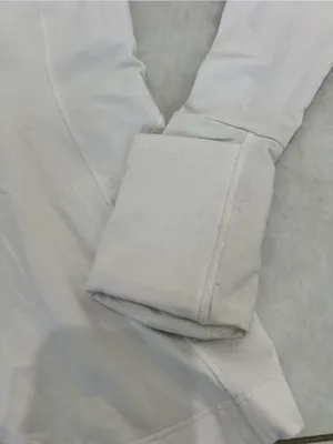 Athleta White Quarter Zip Workout Top Size Small thumbnail 2