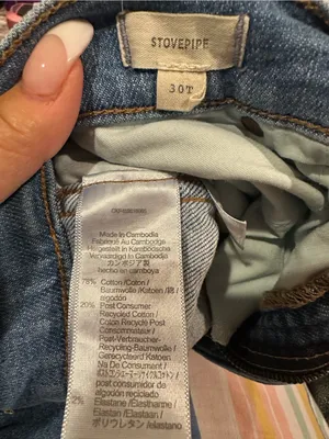Madewell Tall Stovepipe Straight High Rise Stretchy Euclid Blue Denim Jeans 30T thumbnail 10