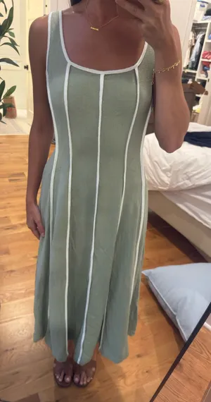 Bobbles and Lace Linen Midi dress thumbnail 1