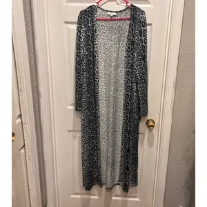 UMGEE USA Womens Animal Print Duster Cardigan Long Sleeve XL Boho‎ Festival thumbnail 2