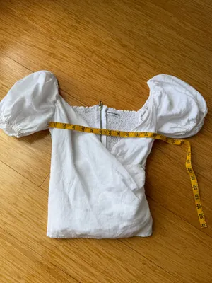 Reformation Framboise White Linen Puff Sleeve Top Size 4 thumbnail 9