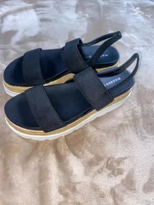 Madden Girl Black Elastic Strap Platform Sandal thumbnail 3