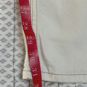 Free People We The Free Tinsley‎ Baggy Mid Rise Straight Leg Jeans Cream 33 NWOT thumbnail 4