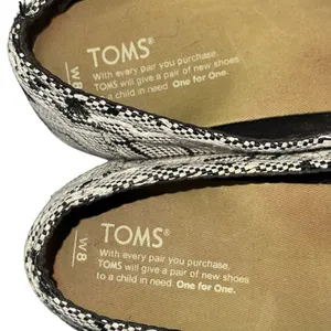 TOMS Black Diamond Jacquard Rubber Sole Womens Classic Slip-On Casual Shoes‎ 8 thumbnail 8