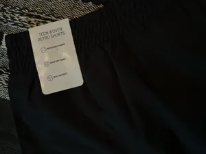 Victoria's Secret Retro Black Athletic Shorts with Beige Trim side pockets new L thumbnail 7