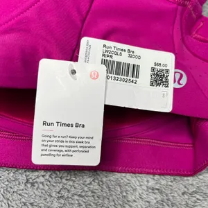 Lululemon Run Times Bra Ripened Raspberry (RIPR) Size 32DDD NWT *Adjustable* thumbnail 16