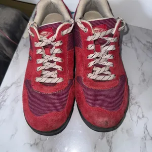 Merrell Solo Origin Sneakers Women 8 Red Suede Granola Mesh Hiking Trail Running thumbnail 8