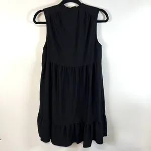 Anthropologie x Maeve Shira Tiered Tunic‎ Dress Women's Size Small Black Casual thumbnail 9