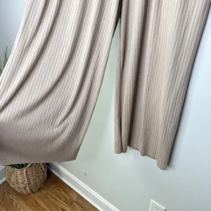 Jackson Rowe Ribbed Wide Leg Pants‎ Women's Medium High Waist Smocked Waistband thumbnail 4