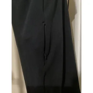 Athleta Black Fleece Wrap Neck Sweatshirt Dress Long Sleeve Thumbholes Womens M thumbnail 3