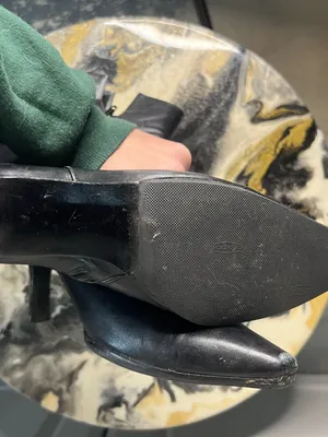 Stuart Weitzman Vintage Black Leather Heeled Boots thumbnail 13