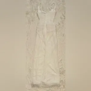 NWOT House of CB Lini Sleeveless white Mesh Maxi Dress Sz XS A-C thumbnail 6
