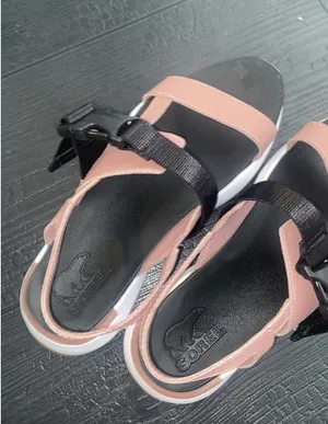 SOREL Women's 8.5 Kinetic Impact Sling Sandals Eraser Pink/White thumbnail 6