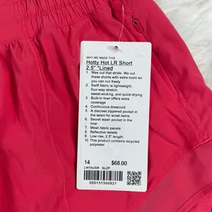 Lululemon Hotty Hot Low Rise Lined Shorts 2.5" Glaze Pink Size 14 thumbnail 10