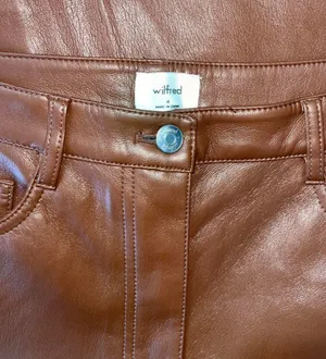 Aritzia Wilfred Melina Vegan Leather Straight Leg Pant thumbnail 4