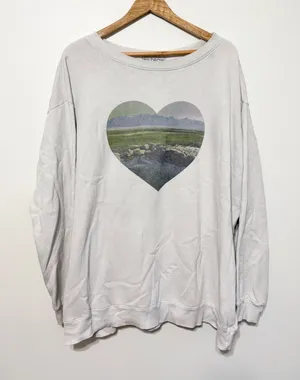 Wildfox Heart Nature Mountains Sweatshirt Size Large Sweater thumbnail 1