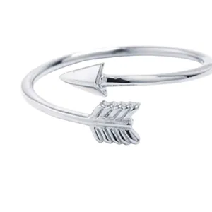 NEW 925‎ Sterling Silver Arrow Bypass Ring Women Adjustable Silver Ring thumbnail 9