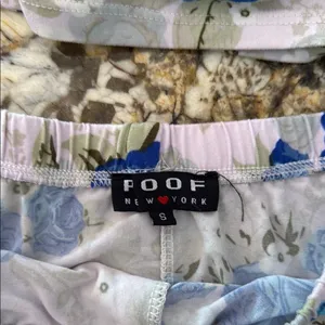 Poof! Blue and White Floral Short Set thumbnail 2