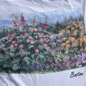 Vintage Groan & mc gurn women’s Boston Flower Shirt Single Stich USA Made Sz L thumbnail 8