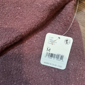 Free People Mock Neck Flecked Pullover Sweater Burgundy Size M OB1368375 thumbnail 3