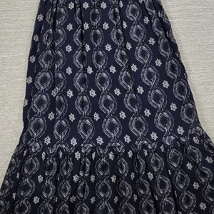 Abercrombie & Fitch Maxi Dress Womens XS Navy Racerback Tiered Empire Babydoll thumbnail 7
