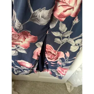 Lulus Queen of Hearts Floral V-Neck Sleeveless Midi Dress flowy side slit size M thumbnail 3