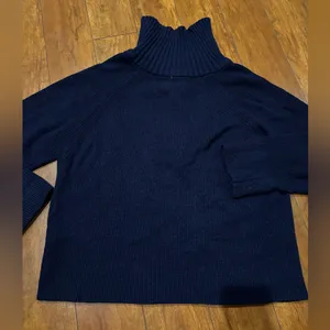 Navy Blue Knit Quarter Zip Size M thumbnail 3
