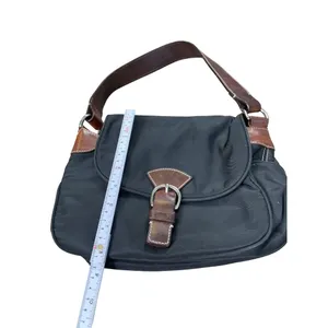 Dooney Bourke womans Black Brown Canvas Leather Handbag SKU 8761 thumbnail 7